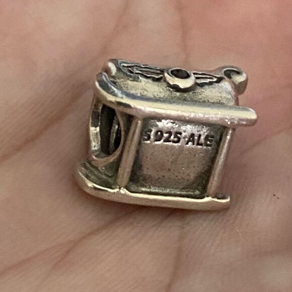 Authentic Pandora Santas Sleigh Garnet CZ Charm - Picture 3 of 3